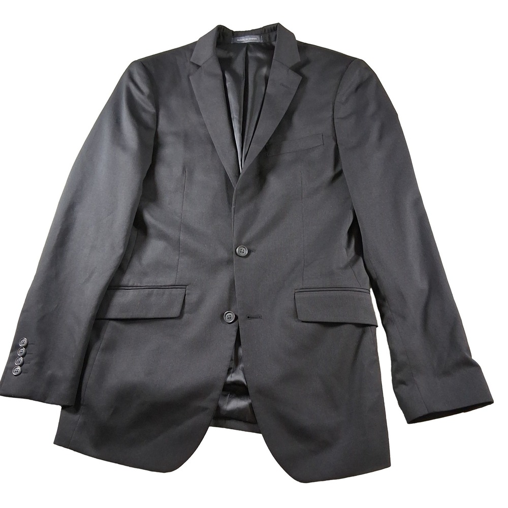 Wilke Rodriguez Blazer 38L Black Slim Fit Stretch Sport Coat Double Vent Modern